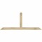Ekena Millwork Portland Rough Sawn Timber Gable Bracket, Douglas Fir, 72"W x 30"H x 2"D x 4"F, 10/12 Pitch GBW072X30X0204POR00RDF - alternate 1